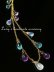 画像4: 紫陽花色Gemブリオレットのアシンメトリーネックレス (4)