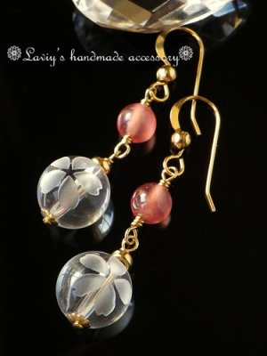 画像2: SAインカローズと桜水晶のシンプルピアス