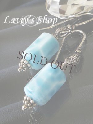 画像6: 高品質八角柱ラリマールの装飾パーツピアス