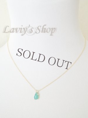 画像8: ジェムシリカ(クリソコーラクォーツ)の1粒ネックレス