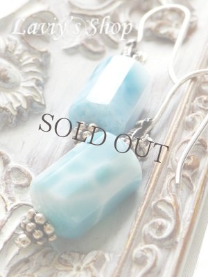 画像4: 高品質八角柱ラリマールの装飾パーツピアス