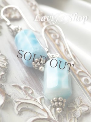 画像3: 高品質八角柱ラリマールの装飾パーツピアス