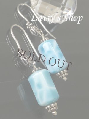 画像5: 高品質八角柱ラリマールの装飾パーツピアス