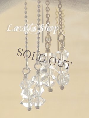 画像6: ハーキマーダイヤモンドポインタービーズのアメリカンピアス