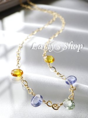 画像4: ファンシーカラーサファイアのクールデザインネックレス