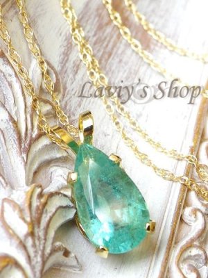 画像6: 非処理/ザンビア産大粒宝石エメラルドの1粒ネックレス