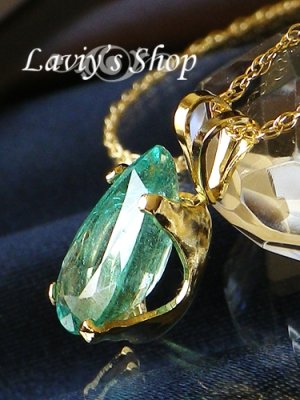 画像3: 非処理/ザンビア産大粒宝石エメラルドの1粒ネックレス