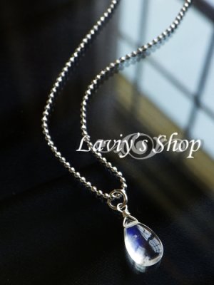 画像5: 雫ロイヤルブルームーンストーンの1粒ネックレス