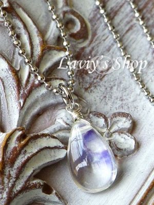 画像4: 雫ロイヤルブルームーンストーンの1粒ネックレス