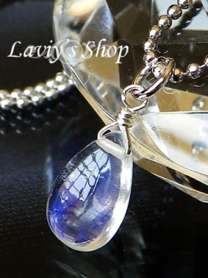 画像2: 雫ロイヤルブルームーンストーンの1粒ネックレス