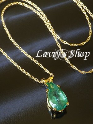 画像4: 非処理/ザンビア産大粒宝石エメラルドの1粒ネックレス