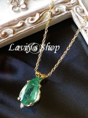 画像5: 非処理/ザンビア産大粒宝石エメラルドの1粒ネックレス
