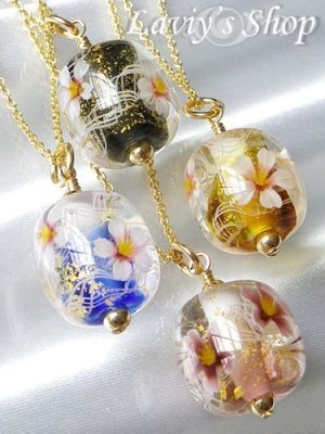 画像3: 〜匠〜蜻蛉小珠のシンプルネックレス(小桜)