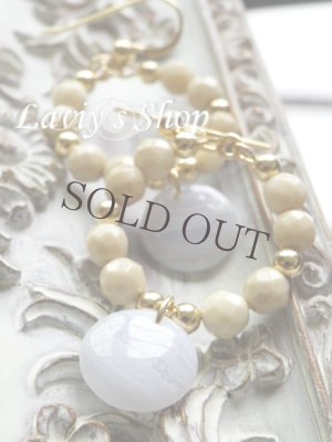 画像3: ブルーレースコインとリバーストーンのループピアス