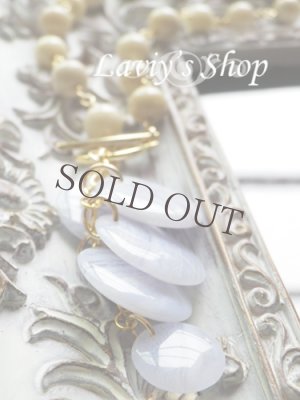 画像5: ブルーレースコインタッセルとリバーストーンのネックレス