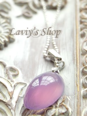 画像6: Silver925/ヴァイオレットカルセドニーの1粒ネックレス