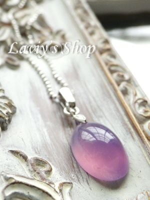 画像5: Silver925/ヴァイオレットカルセドニーの1粒ネックレス