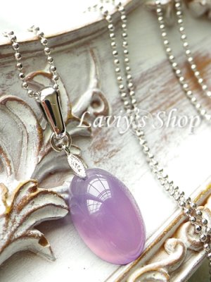 画像3: Silver925/ヴァイオレットカルセドニーの1粒ネックレス