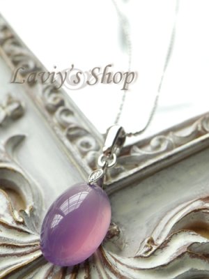 画像4: Silver925/ヴァイオレットカルセドニーの1粒ネックレス