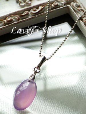 画像7: Silver925/ヴァイオレットカルセドニーの1粒ネックレス