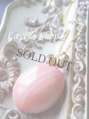 画像7: 大粒ピンクオパールの一粒ワイヤリングネックレス