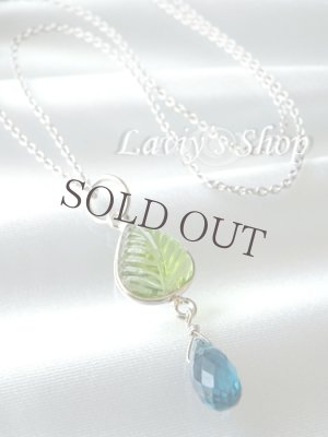 画像4: ペリドットリーフとアフリカ産ブルーグリーンカイヤナイトのネックレス