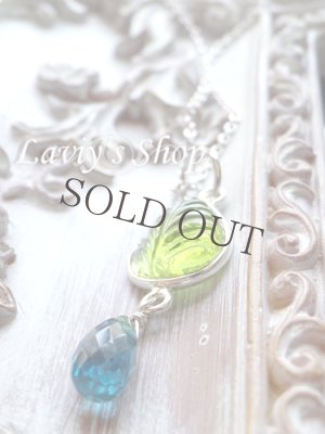 画像8: ペリドットリーフとアフリカ産ブルーグリーンカイヤナイトのネックレス