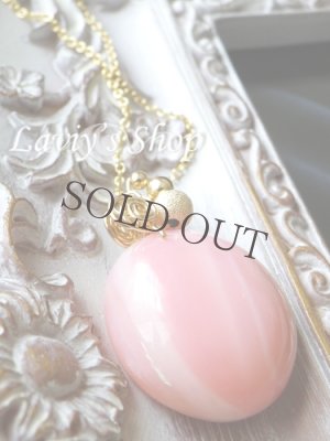 画像6: 大粒ピンクオパールの一粒ワイヤリングネックレス