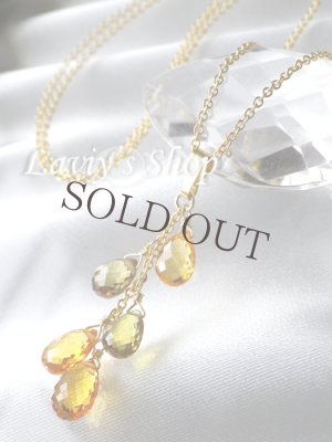 画像2: オレンジサファイアのタッセルデザインネックレス