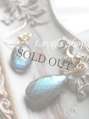 画像4: 大粒ラブラドライトの1粒ピアス