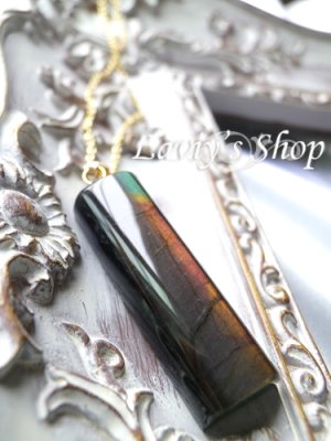 画像5: ピンクスペクトロライトのシンプルネックレス