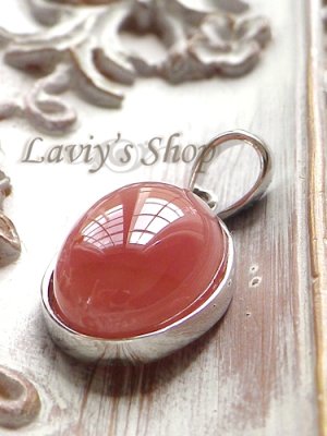 画像4: オーバルペルー産インカローズのペンダントトップ(小)