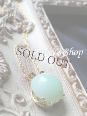 画像5: ペルー産ミルキーブルーオパールの1粒ネックレス
