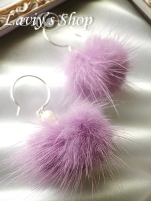 画像4: ミンクファーと淡水パールのピアス