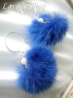 画像3: ミンクファーと淡水パールのピアス