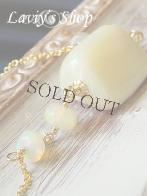 画像5: プレシャスオパールタンブルとエチオピアンオパールのネックレス