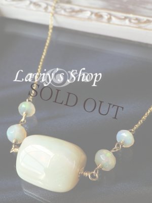 画像3: プレシャスオパールタンブルとエチオピアンオパールのネックレス