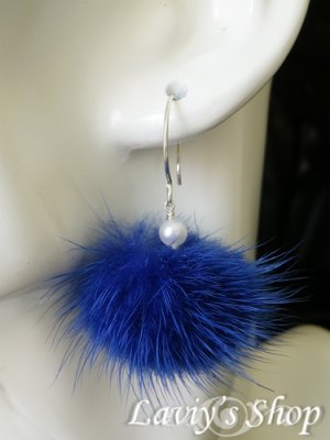 画像6: ミンクファーと淡水パールのピアス