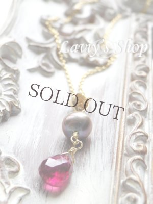 画像4: ルベライトと淡水パールのシンプルネックレス