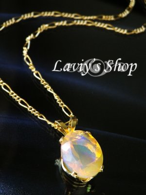 画像8: 大きめファセットエチオピア産オパールの1粒ネックレス