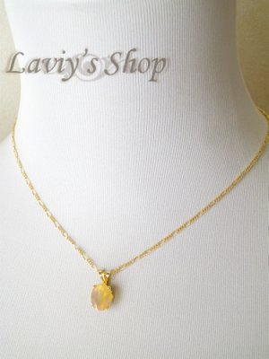 画像9: 大きめファセットエチオピア産オパールの1粒ネックレス