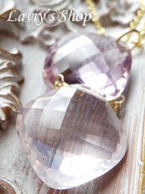 画像6: パフカットGemの1粒ネックレス(ローズクォーツorローズアメジスト)