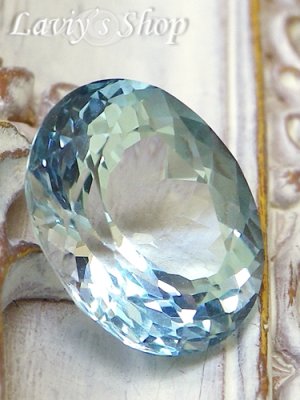 画像5: ブラジル・ロンドーニャ産/非加熱・非処理ライトブルートパーズ(5,49ct.)