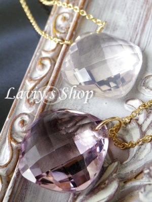 画像7: パフカットGemの1粒ネックレス(ローズクォーツorローズアメジスト)