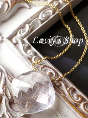 画像4: パフカットGemの1粒ネックレス(ローズクォーツorローズアメジスト)