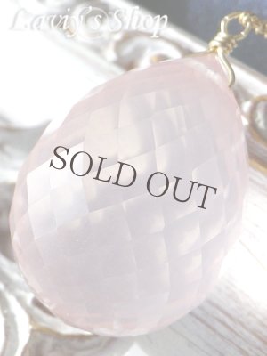 画像9: 大粒ローズクォーツブリオレットとピンクGemのデザインチェーンネックレス