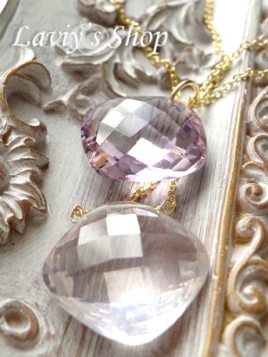 画像5: パフカットGemの1粒ネックレス(ローズクォーツorローズアメジスト)