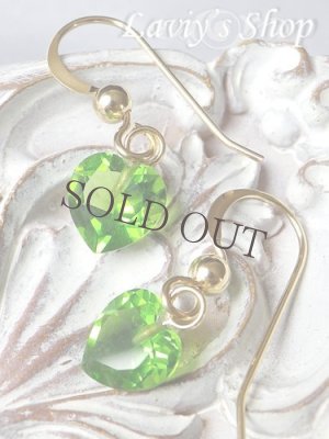 画像4: 宝石クロムダイオプサイトハートの1粒ピアス