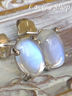 画像4: 本家スリランカ産ブルームーンストーンのスタッドピアス