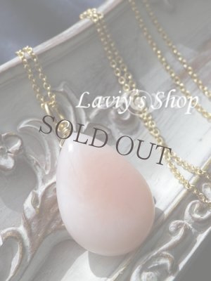 画像3: 大粒ピンクオパールの一粒ネックレス